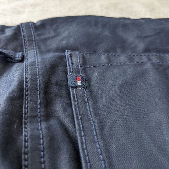 TOMMY Hilfiger Navy Waxed Cotton Mini Skirt Size 6 @c1 - Picture 15 of 15